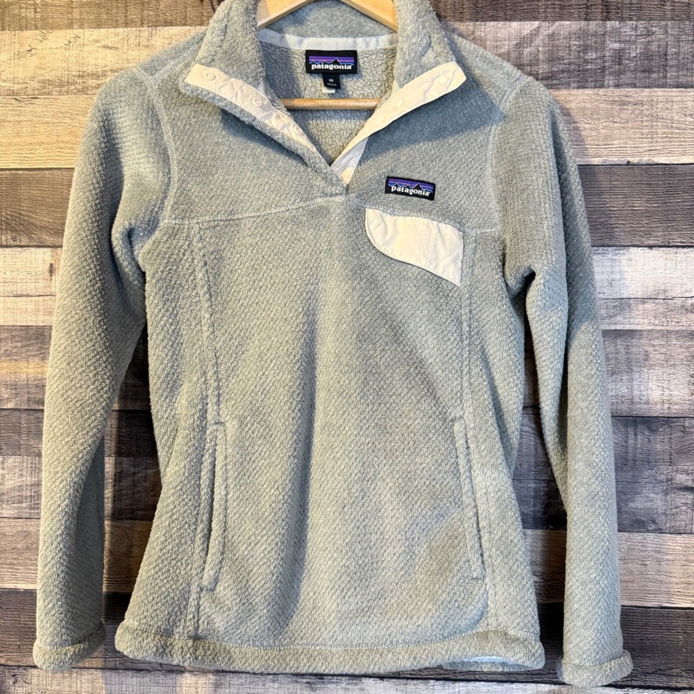 Patagonia Gray Fleece Snap-T Polartec Pullover XS Gorpcore Outdoor Winter Cozy